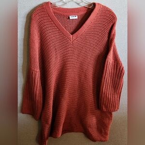 Noisy may V-Neck Sweater - Terracotta